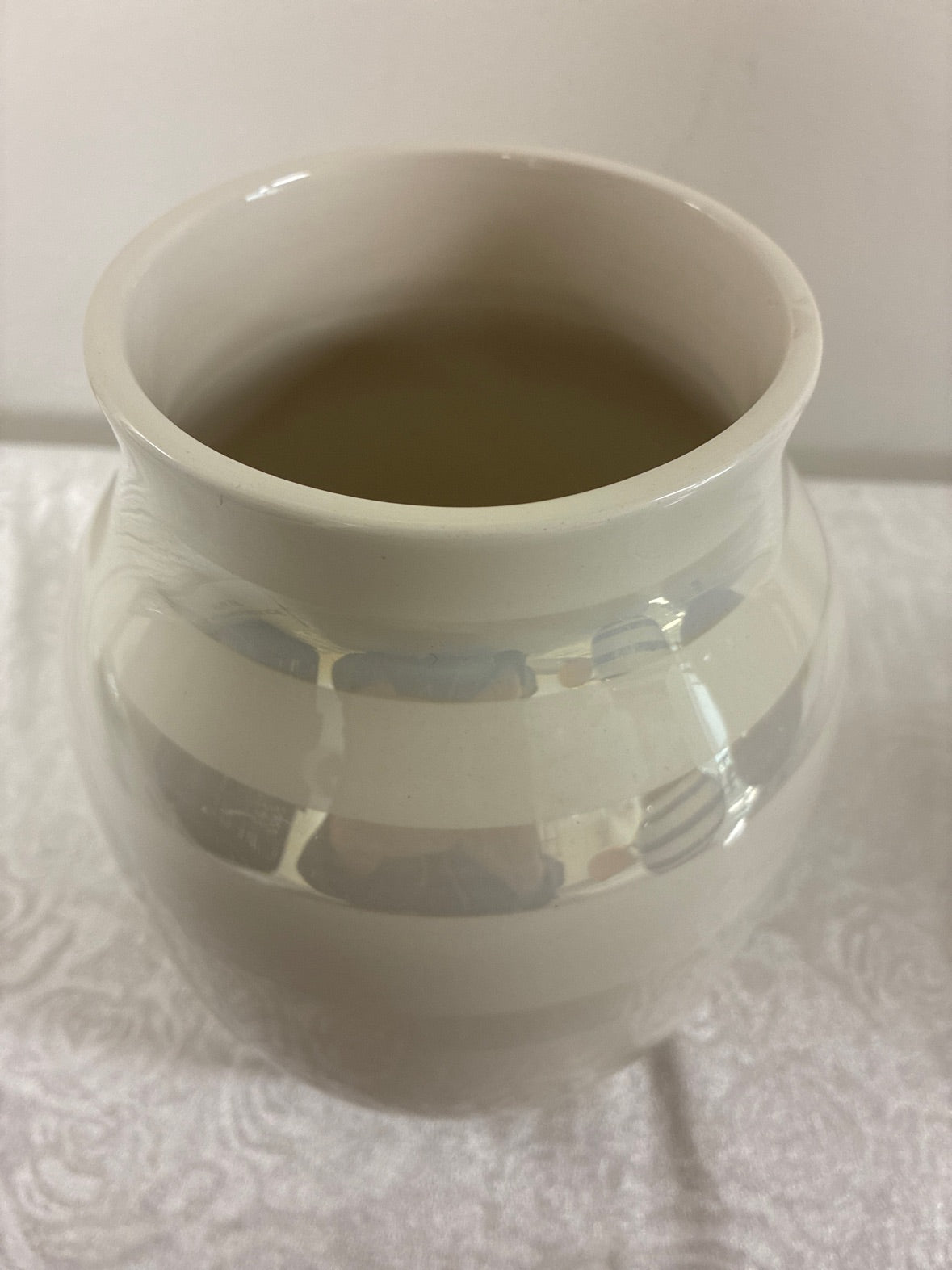 Kæhler vase hvid/sølv